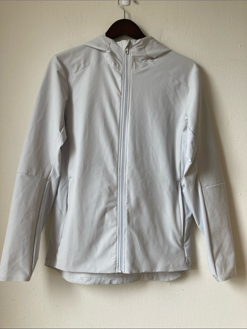 Lululemon Warp Light Packable Hooded Jacket Light Gray Zip Men’s S